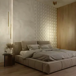 Suspension design dorée – 1 barre verticale LED SALEM