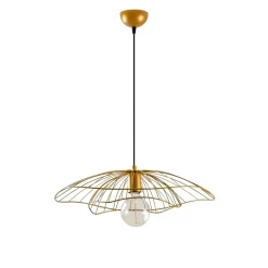 Suspension design métal doré filaire forme fleur SINOP