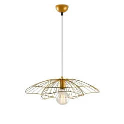 Suspension design métal doré filaire forme fleur SINOP