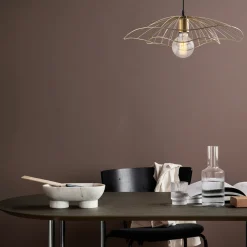 Suspension design métal doré vintage forme fleur SINOP