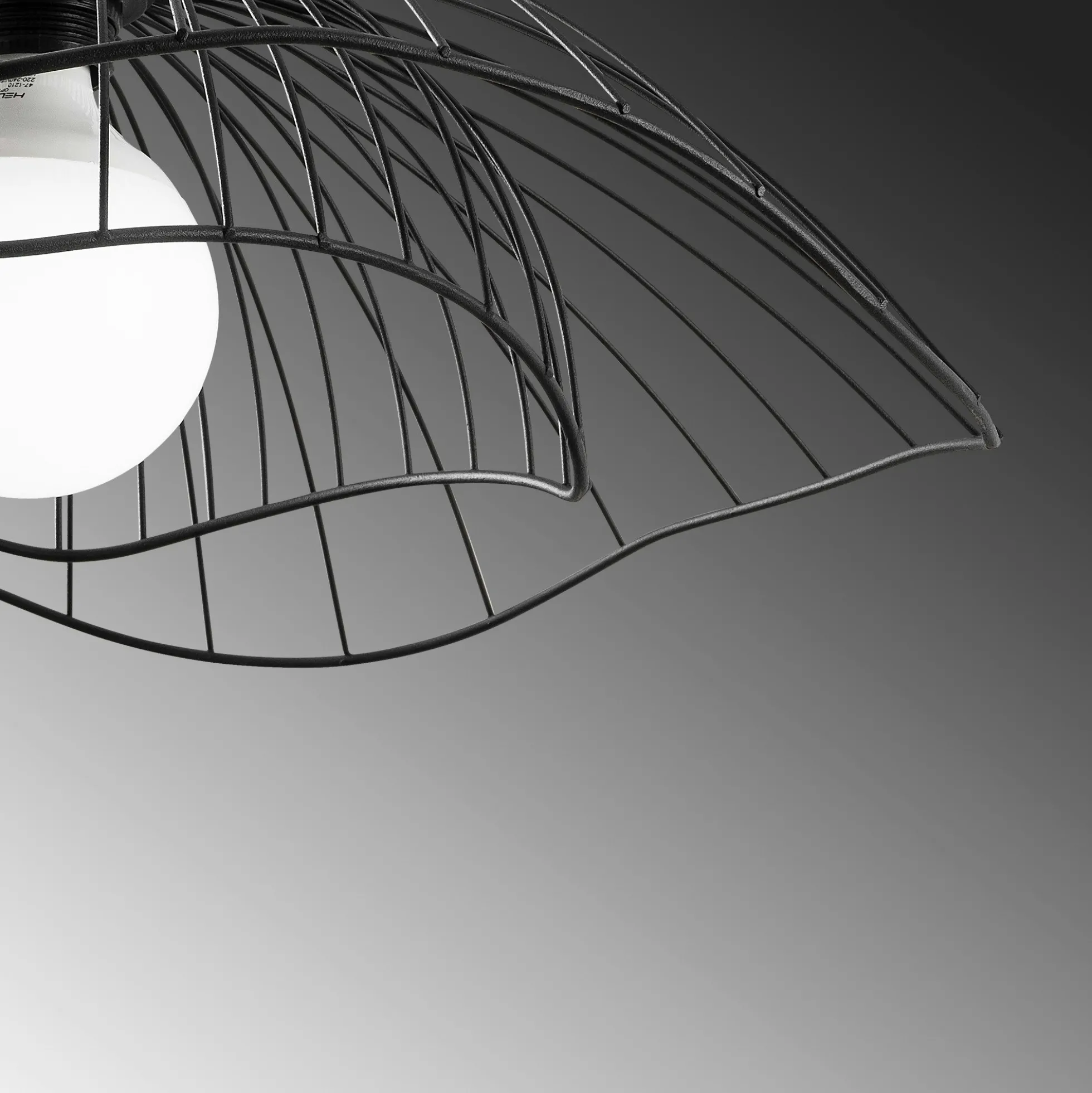 Suspension design noire filaire forme fleur 50 cm SINOP