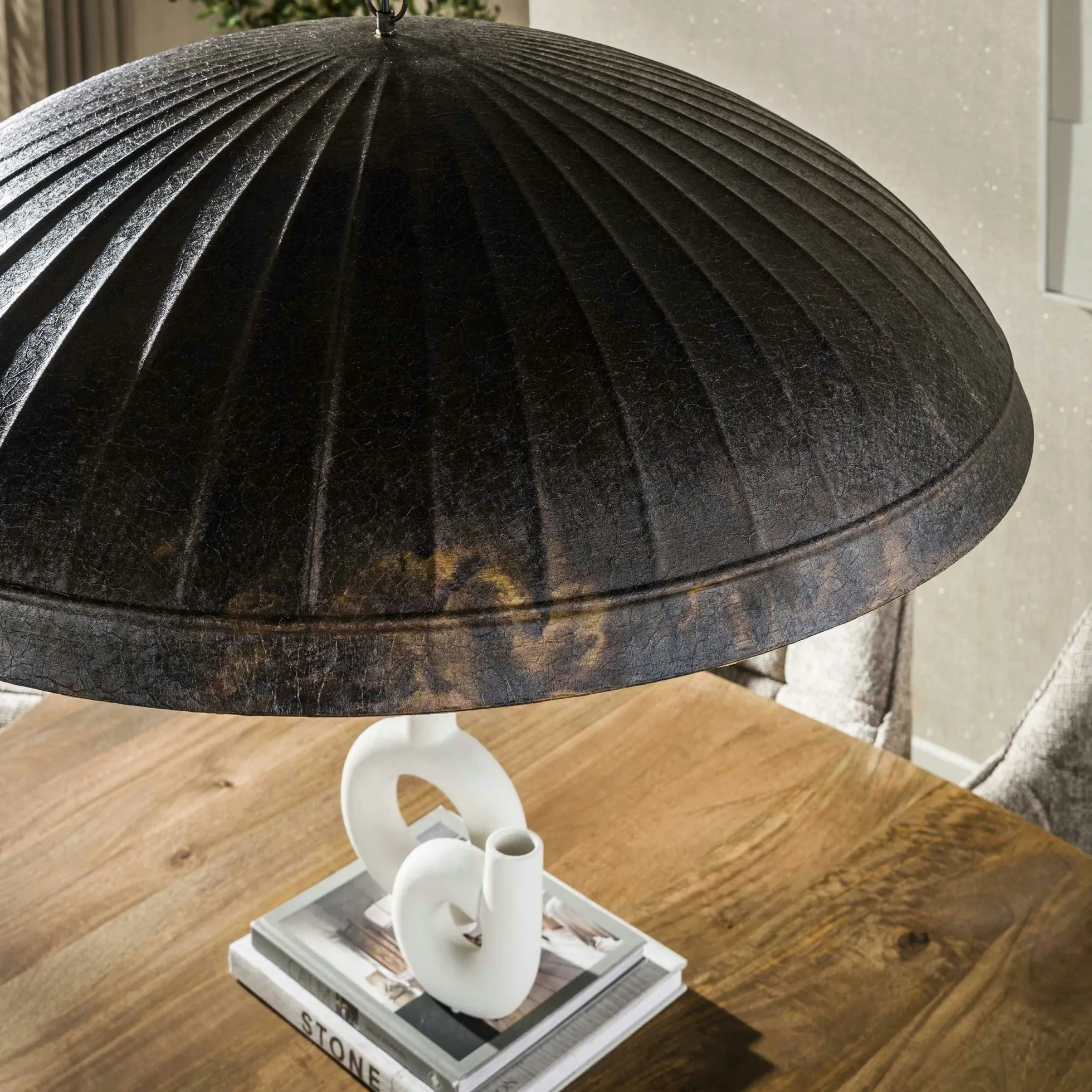 Suspension de table en métal brun vintage Ø90 cm RALF