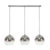 Suspension de table à manger en verre fumé 3 globes XL RALF