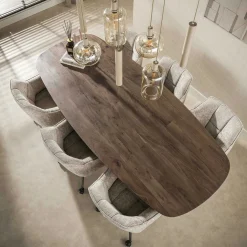 Suspension de table verre et métal beige 7 lampes NIAGARA