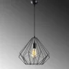 Suspension filaire noire style diamant graphique SINOP