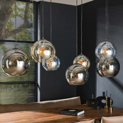 Suspension globe 7 lampes multicolores NOVA
