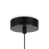 Suspension globe noire - verre dépoli 15 cm DELTONA
