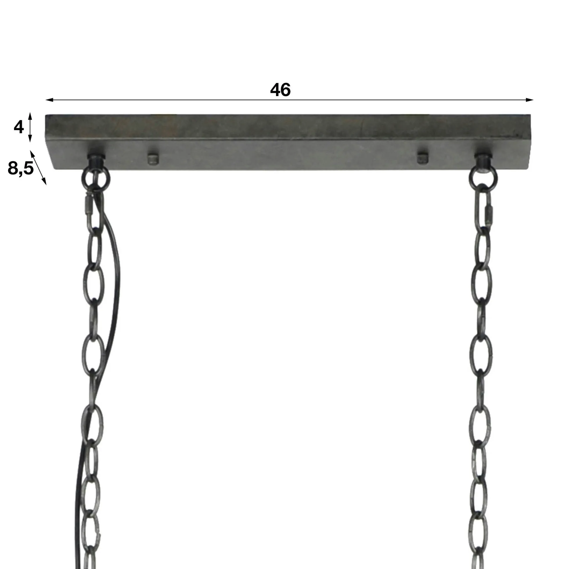Suspension industrielle cylindre grillagé 2 lampes RALF
