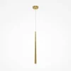 Suspension LED design dorée - 1 tige verticale AURORA