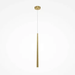 Suspension LED design dorée - 1 tige verticale AURORA