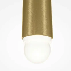 Suspension LED design dorée - 1 tige verticale AURORA
