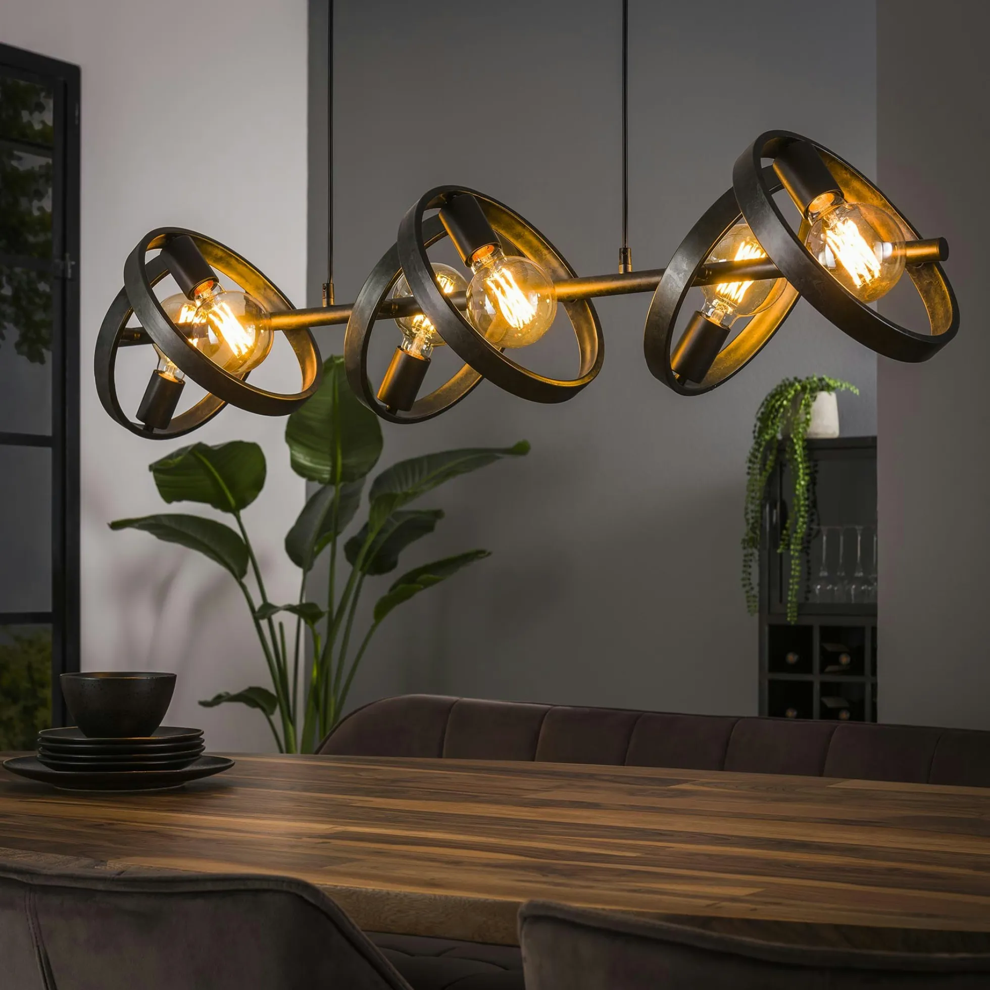 Suspension luminaire 6 anneaux RALF