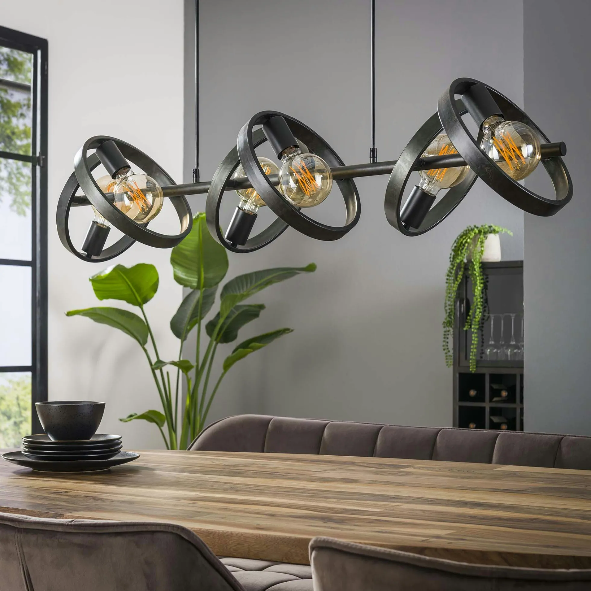 Suspension luminaire 6 anneaux RALF