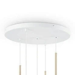 Suspension moderne blanche - 5 globes en grappe DELTONA