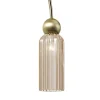 Suspension moderne double arche - verre ambré SOLANA