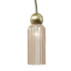Suspension moderne double arche - verre ambré SOLANA