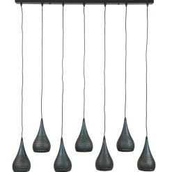 Suspension moderne goutte 7 lampes ajourées RALF