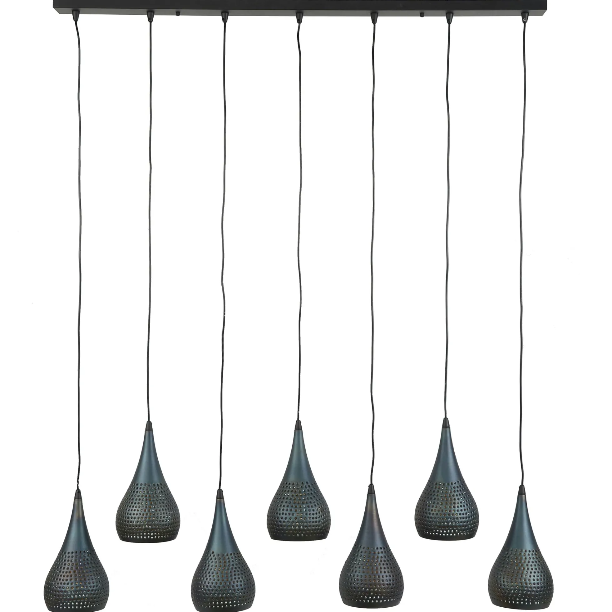 Suspension moderne goutte 7 lampes ajourées RALF