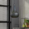 Suspension moderne 1 lampe forme goutte finition couleur cuivre JAVA
