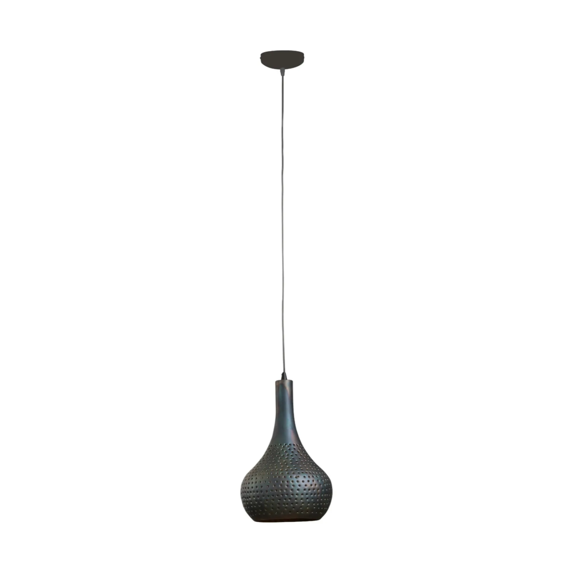 Suspension moderne 1 lampe forme goutte finition couleur cuivre JAVA