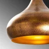 Suspension métal effet cuivre brossé – forme goutte SILE