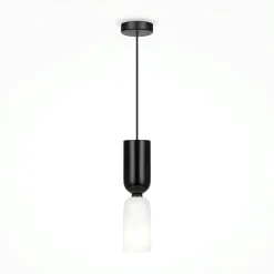 Suspension noire & blanche en verre - forme sablier WINDER