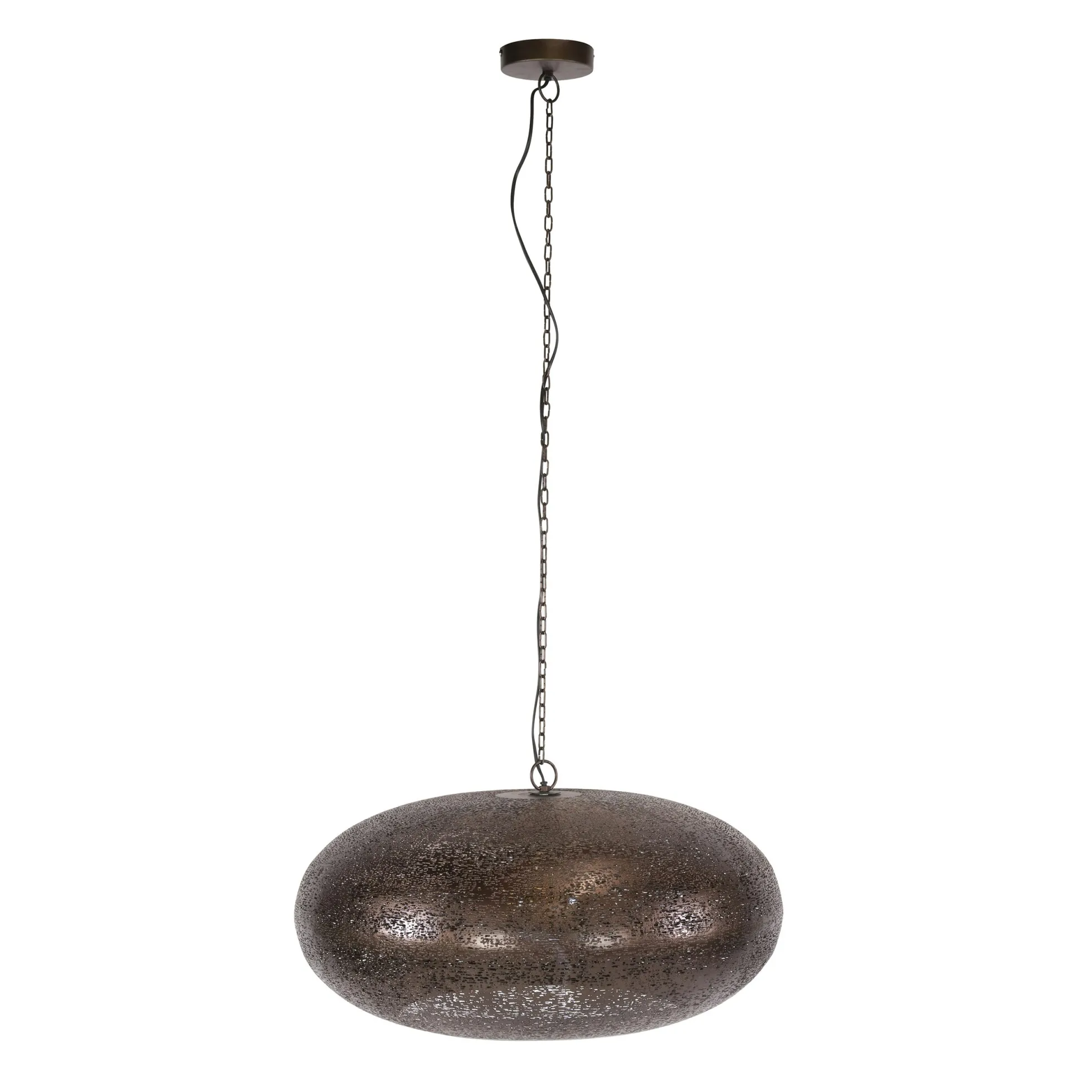 Suspension soucoupe vintage effet cuivre ancien Ø68 RALF