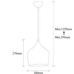 Suspension vintage cuisine – métal moucheté cuivré SILE