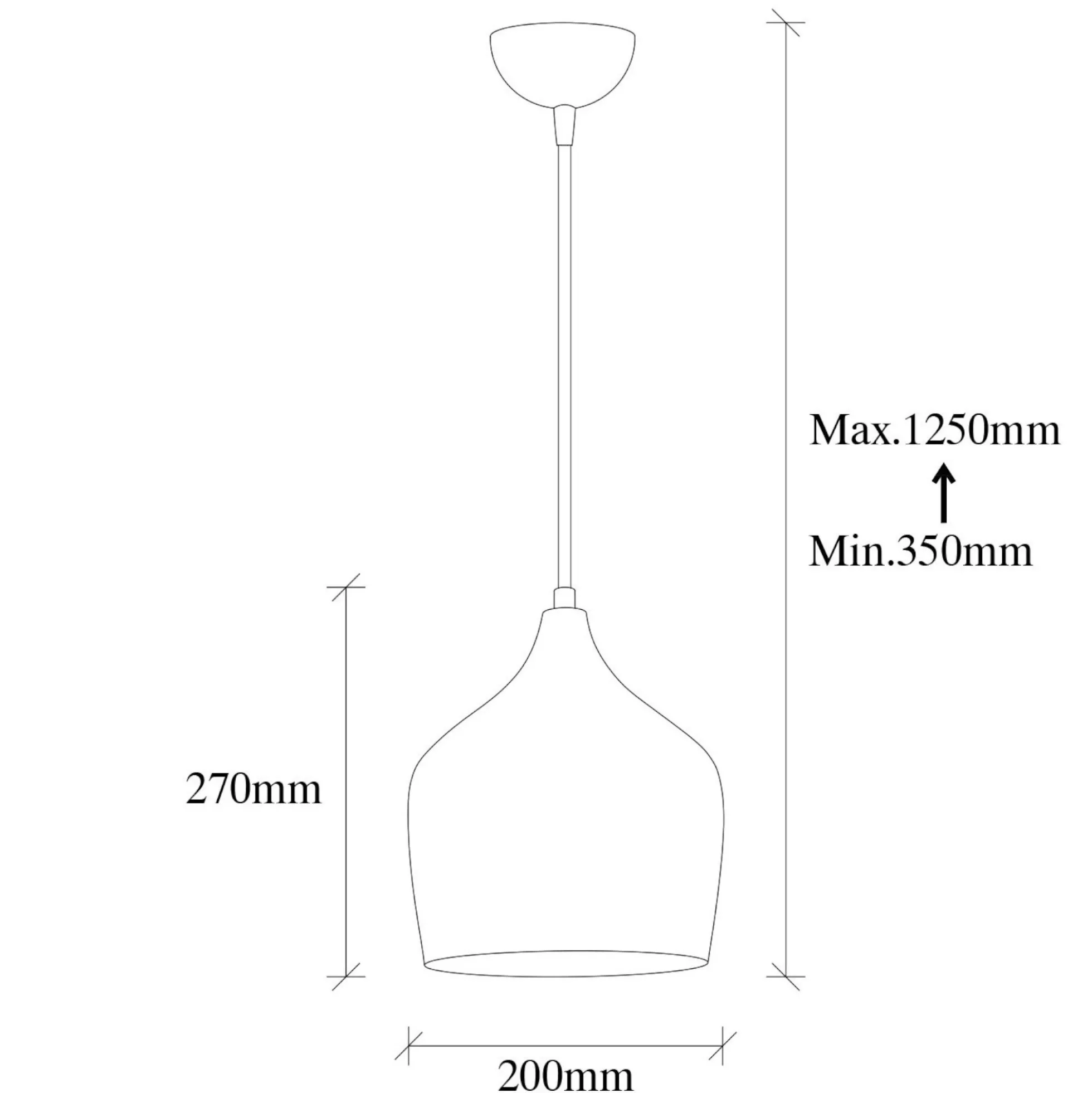 Suspension vintage cuisine – métal moucheté cuivré SILE