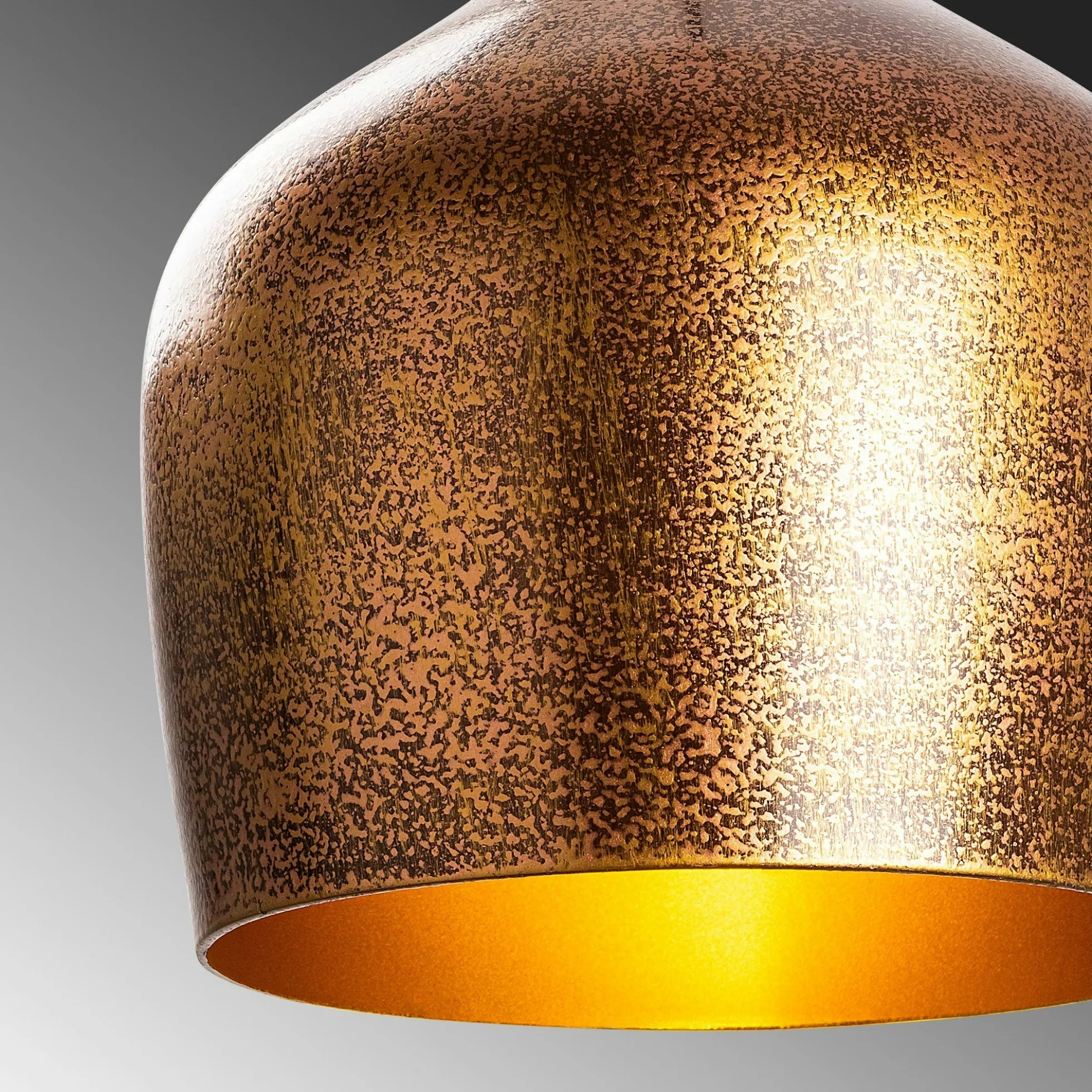 Suspension vintage cuisine – métal moucheté cuivré SILE
