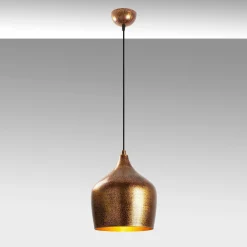 Suspension vintage cuisine – métal moucheté cuivré SILE