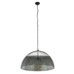 Suspension vintage en métal brun sombre travaillé Ø80 cm TRIBECA