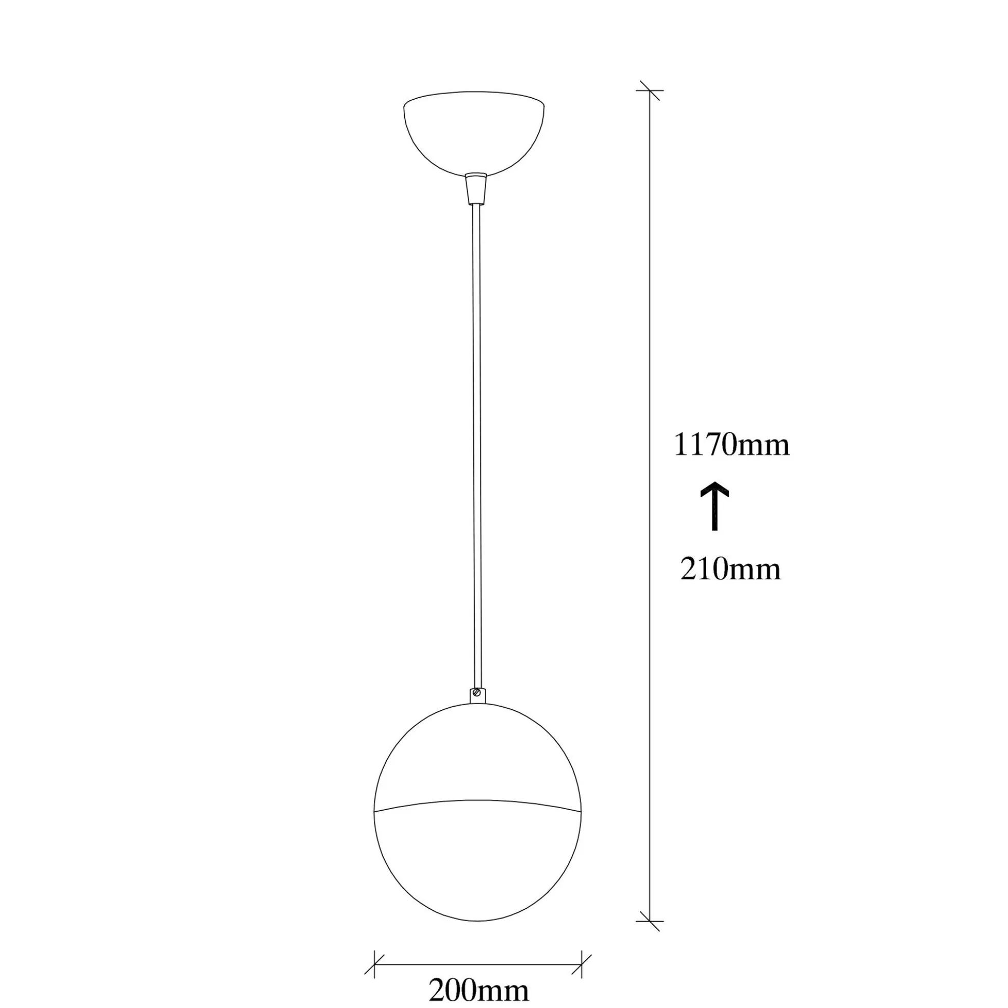 Suspension vintage globe blanc & doré Ø20 cm SIERRE