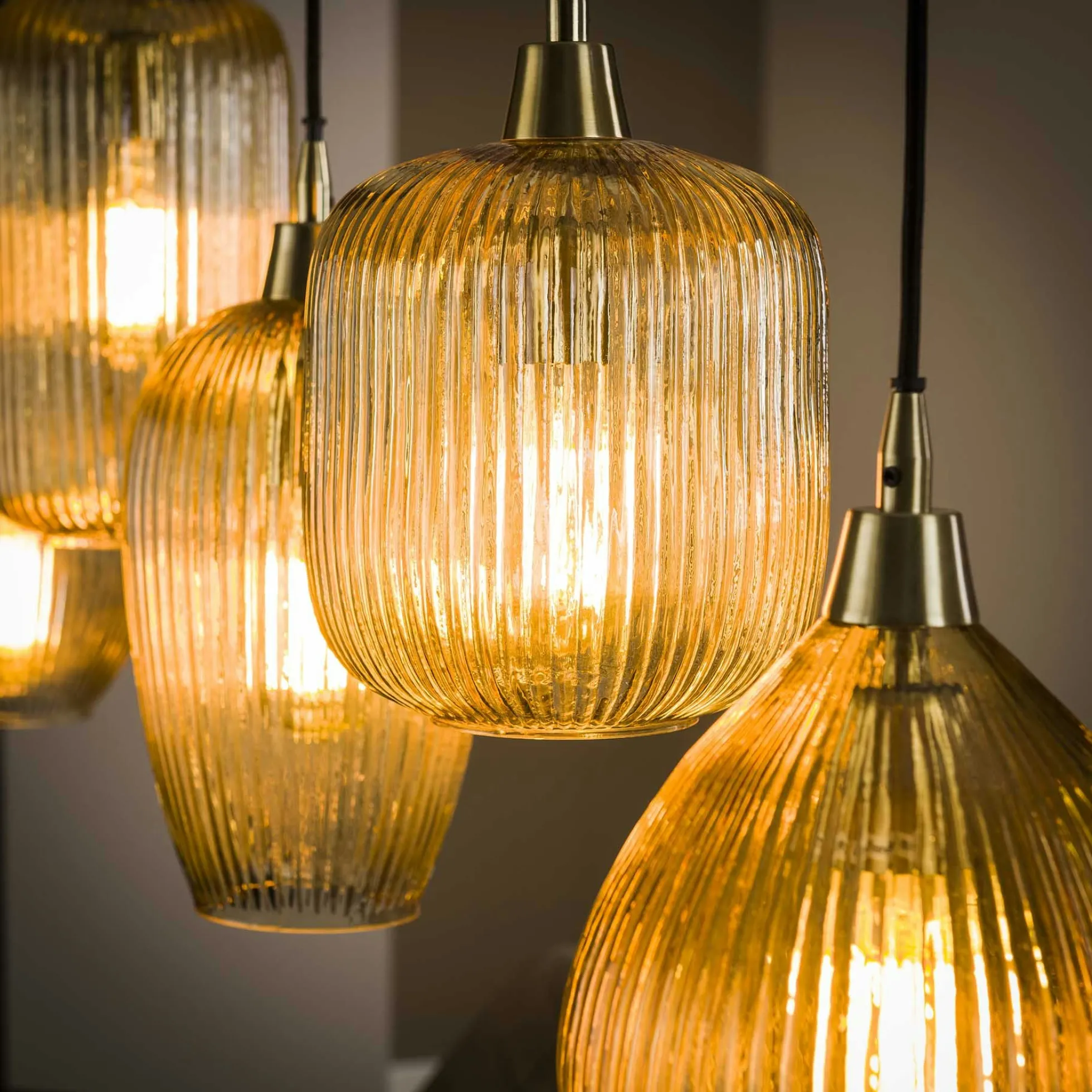 Suspension vintage multiple 5 lampes NOVA