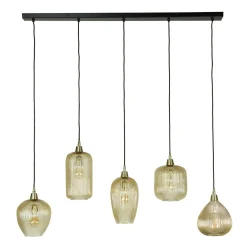 Suspension vintage multiple 5 lampes NOVA