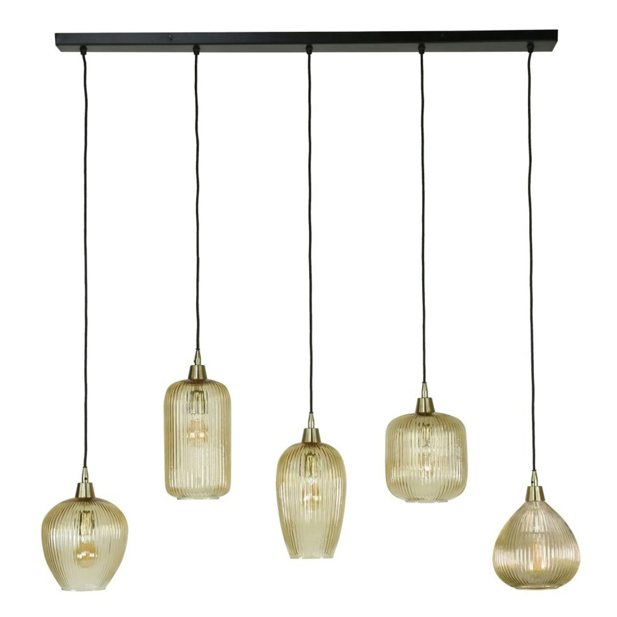 Suspension vintage multiple 5 lampes NOVA