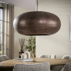 Suspension XL vintage effet cuivre forme soucoupe Ø90 RALF