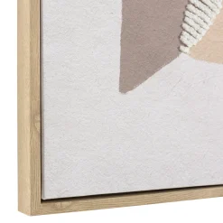 Tableau abstrait broderie tuftée 63 x 93 cm