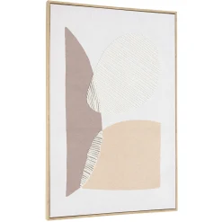 Tableau abstrait broderie tuftée 63 x 93 cm