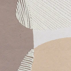 Tableau abstrait broderie tuftée 63 x 93 cm