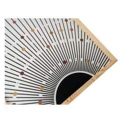 Tableau abstrait noir et brun – thème soleil (lot de 3)