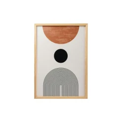 Tableau abstrait noir et brun – thème soleil (lot de 3)