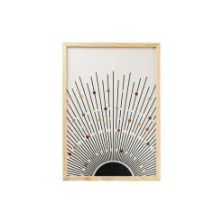 Tableau abstrait noir et brun – thème soleil (lot de 3)