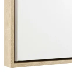 Tableau blanc abstrait formes en relief 83 x 123 cm