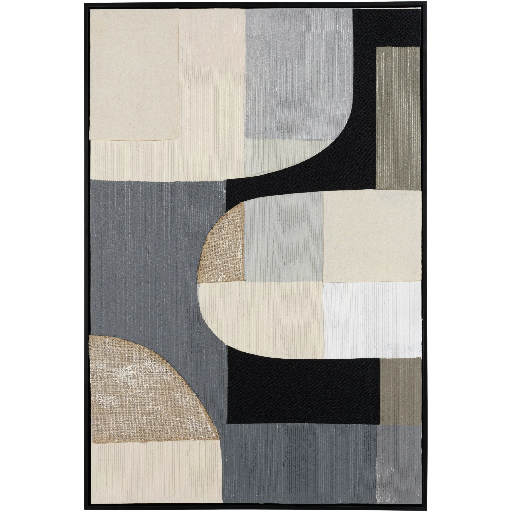 Tableau contemporain mix de formes géométriques 83 x 123 cm