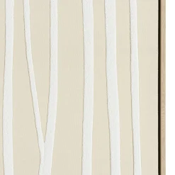 Tableau écru lignes blanches peinture au sable 83 x 123 cm