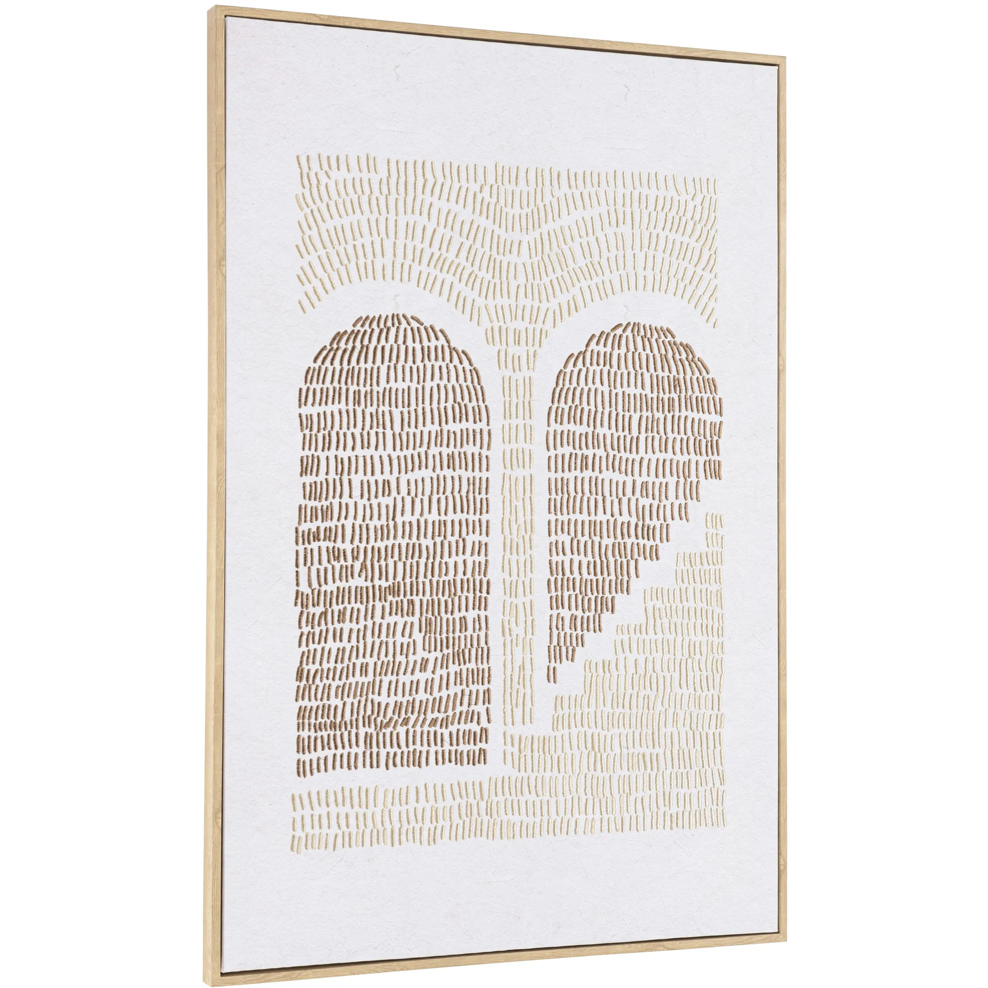Tableau décor arches broderie coton 63 x 93 cm