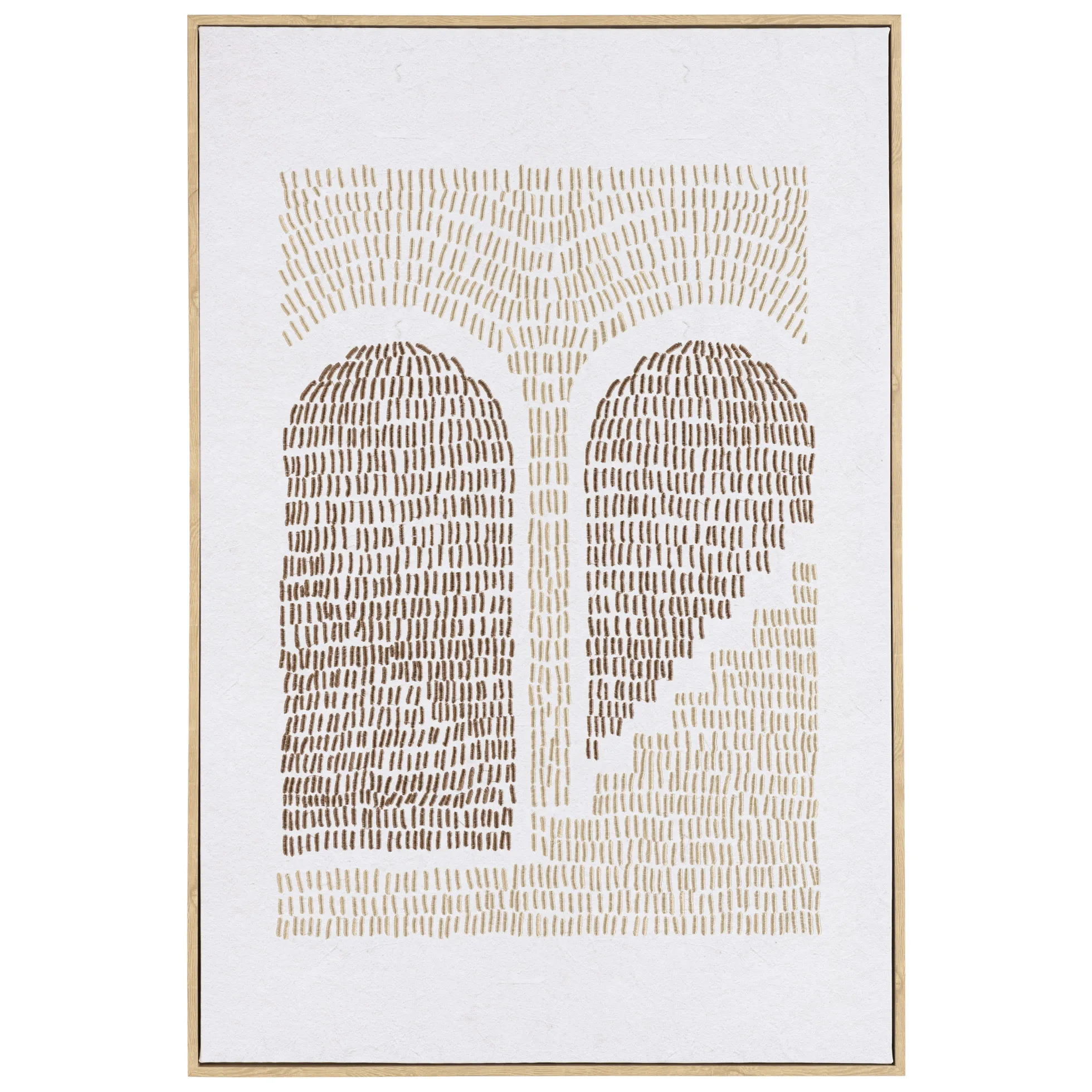 Tableau décor arches broderie coton 63 x 93 cm