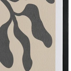 Tableau décor 2 feuilles gris/noir papier japonais 63 x 93 cm