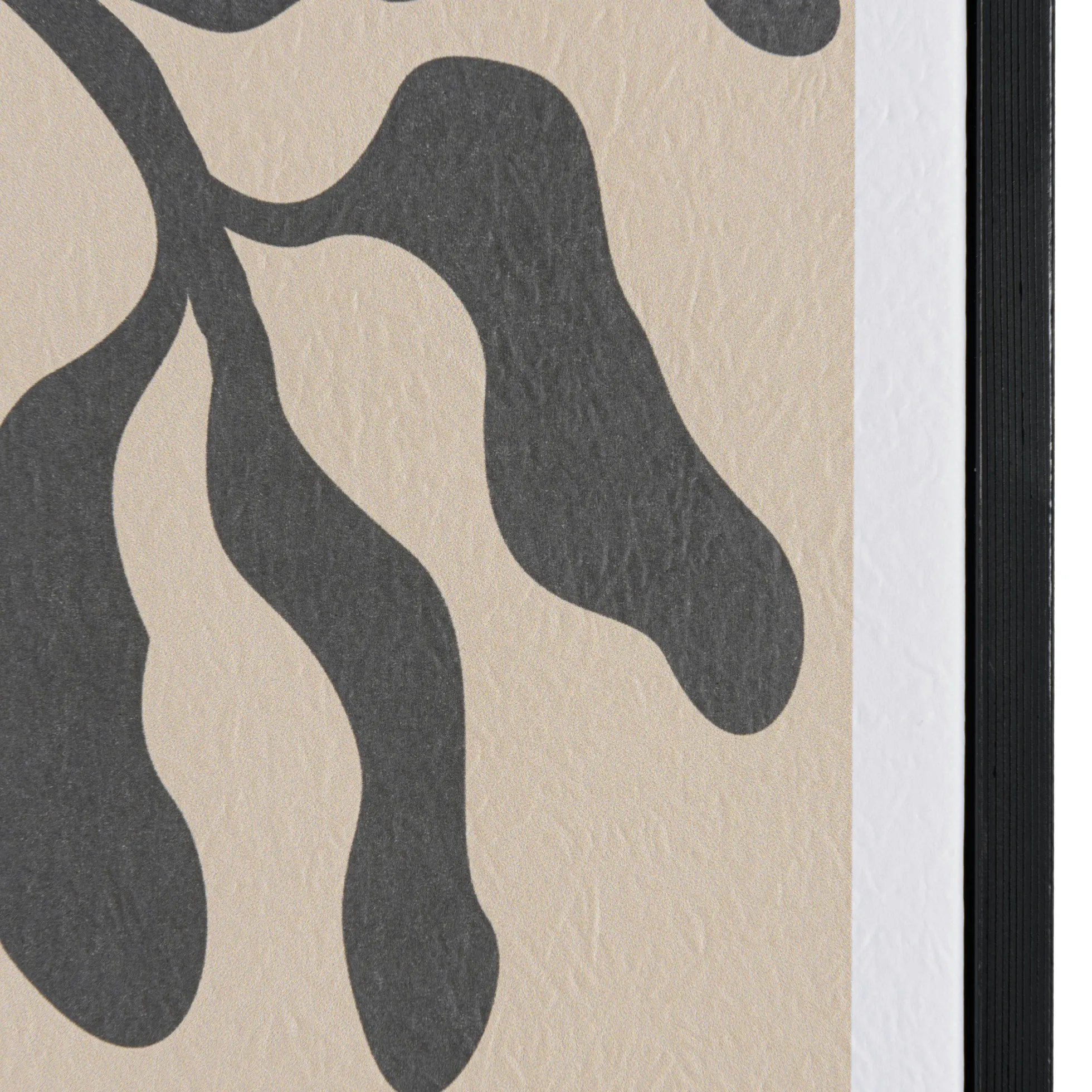 Tableau décor 2 feuilles gris/noir papier japonais 63 x 93 cm